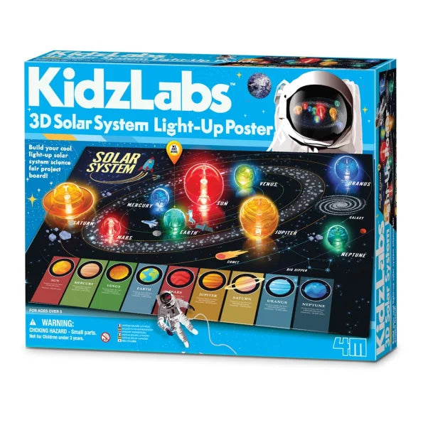 4M - Kidzlabs - 3D Solar System Light-up Poster Board