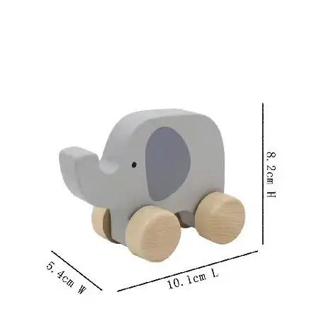 Toyslink- Wooden Wheelie Rabbit or Elephant
