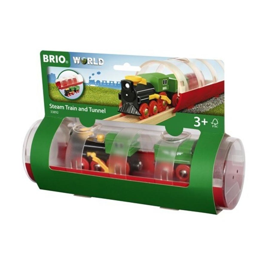Brio- Tunnel & Steam Train 3 pieces