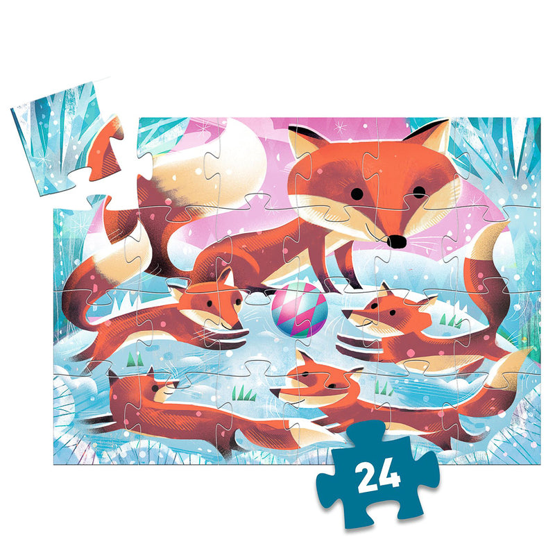 Djeco - Little Fox Silhouette Puzzle 24pce