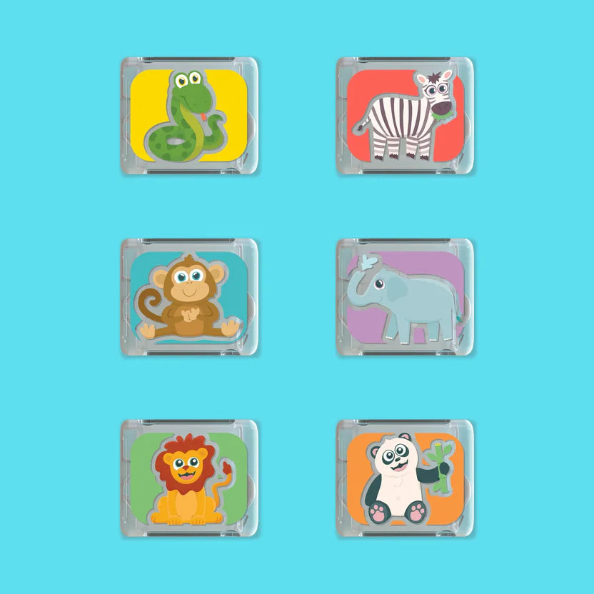 JellyStone - Limited Edition Light-Up Cubes, 6-Pack Zoo Animals