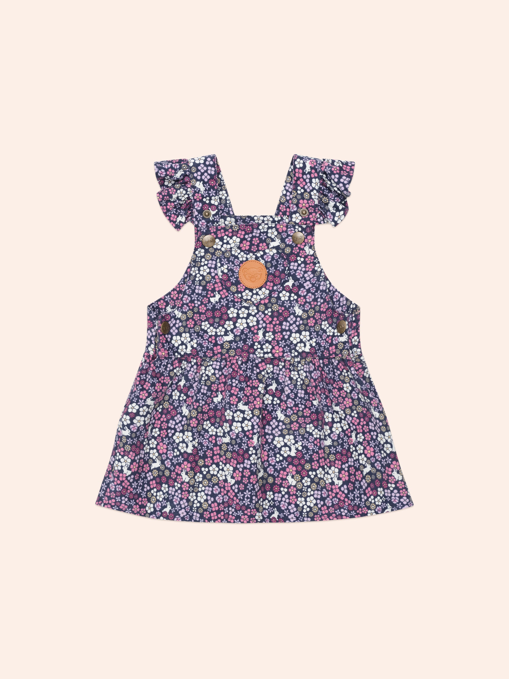 Huxbaby - Midnight Flower Garden Overall Dress