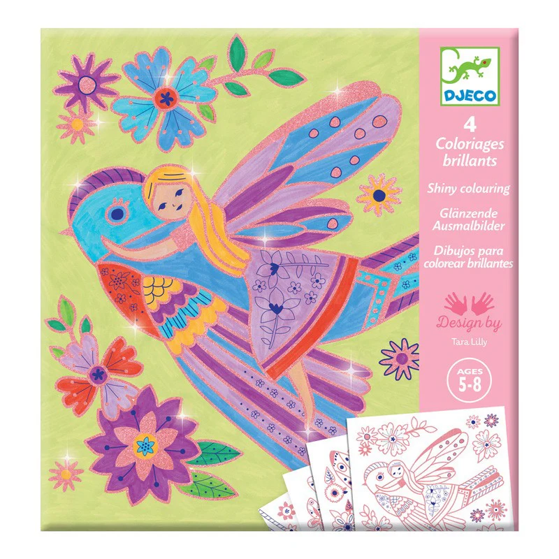 Djeco - Small Wings Shiny Colouring