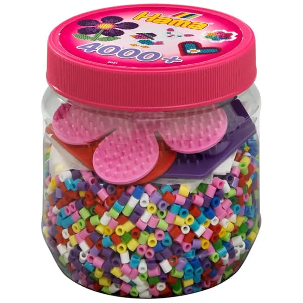Hama - 4,000 Midi Hama Beads & Pegboards Pink Tub on sale