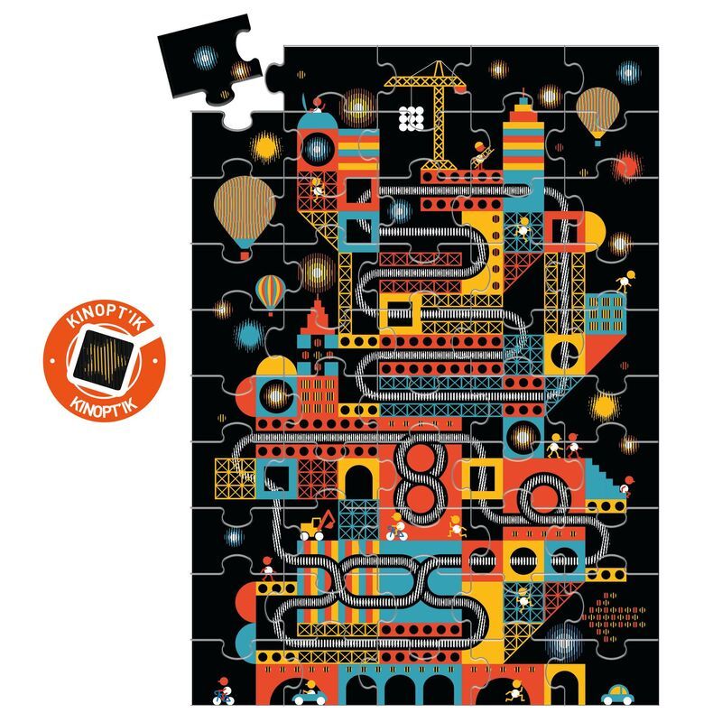 Djeco- The Lively City 100pc Kinoptik Wizzy Puzzle