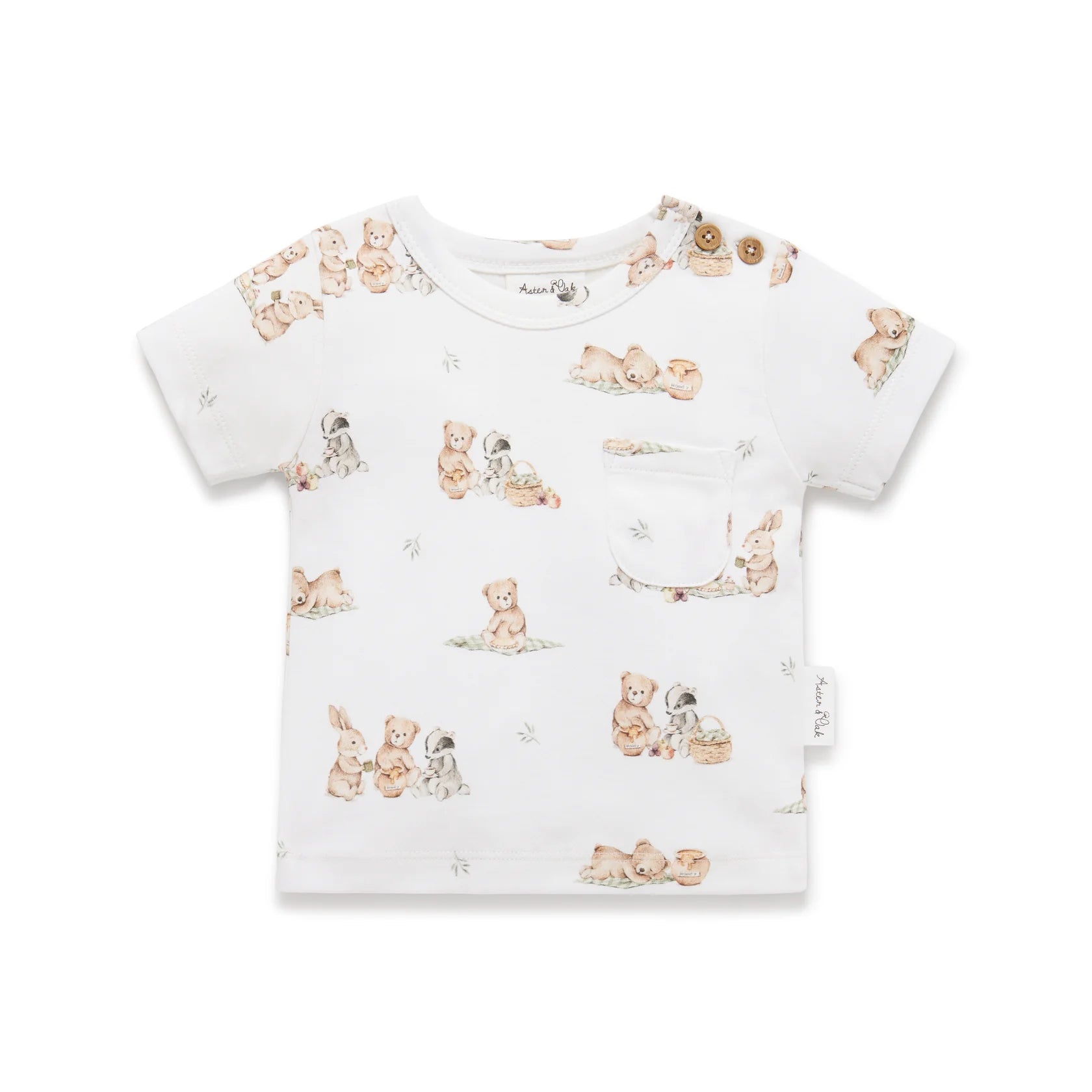 Aster & Oak - Teddy Picnic AOP Tee (SALE)