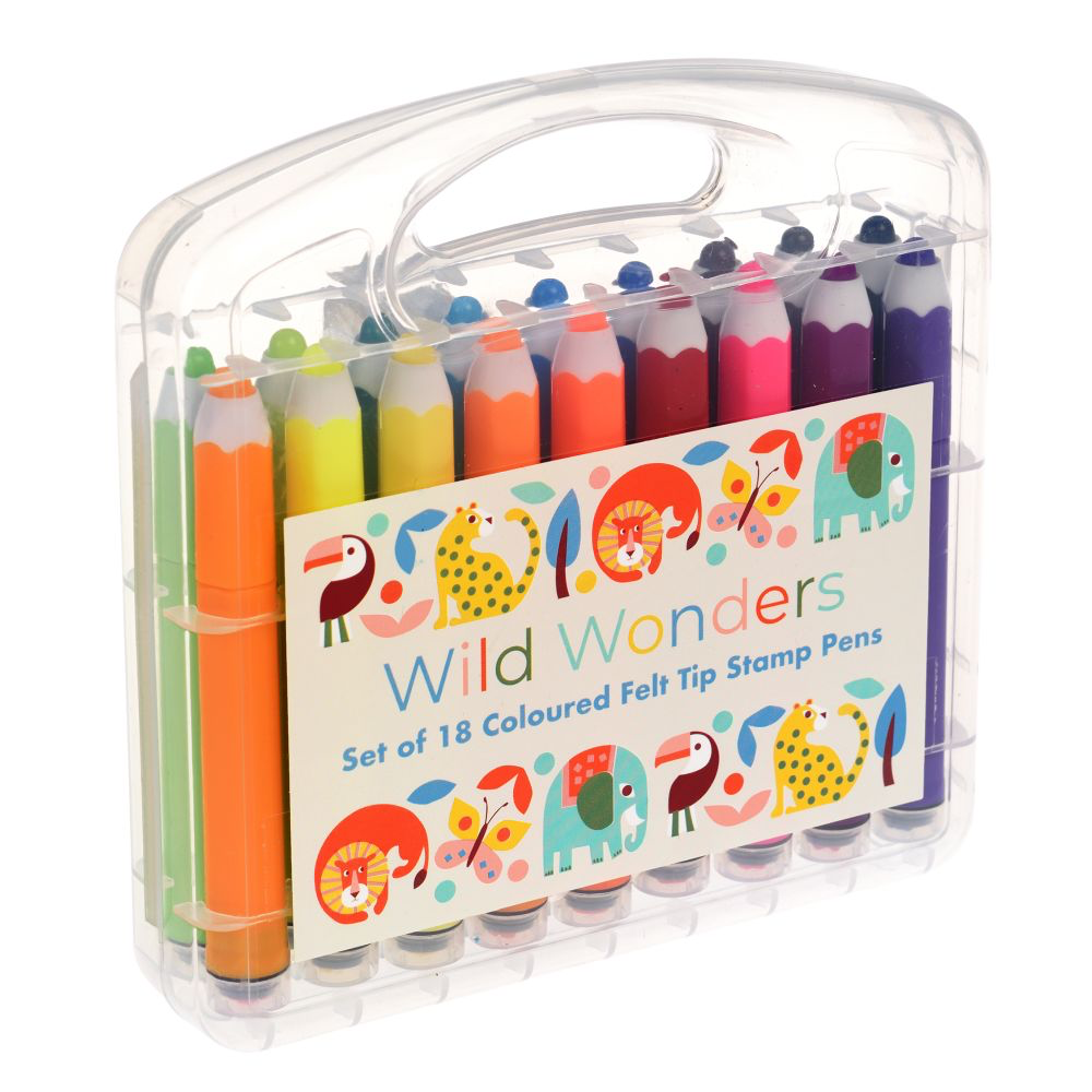 Rex London - Felt Tip Stamp Pens Wild Wonders