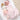 Living Textiles - 100% cotton knit baby blanket - blush stripe