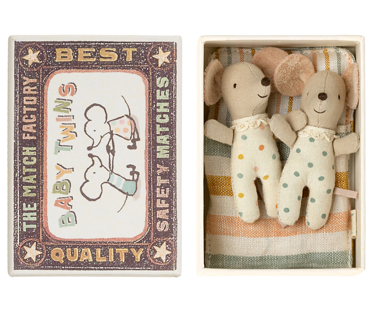 Maileg - Twins, Baby Mice in Box