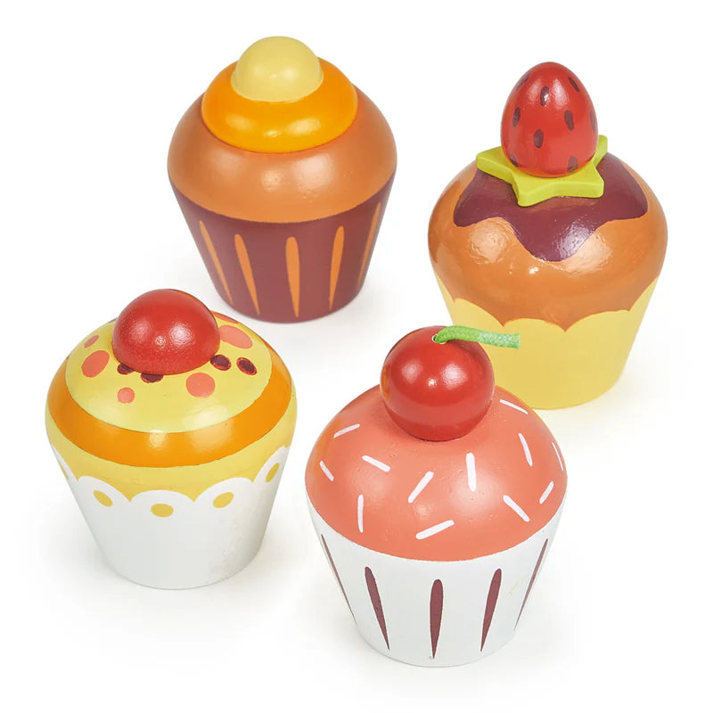 Mentari  Wooden Teatime Cupcake Set