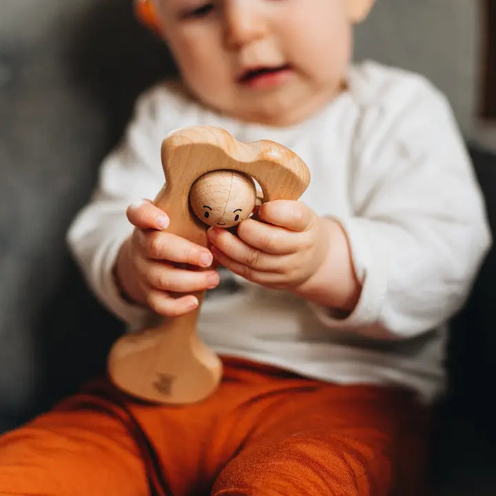 The  Kiss and Co - Pēpi Kiss - All Natural Teething Rattle
