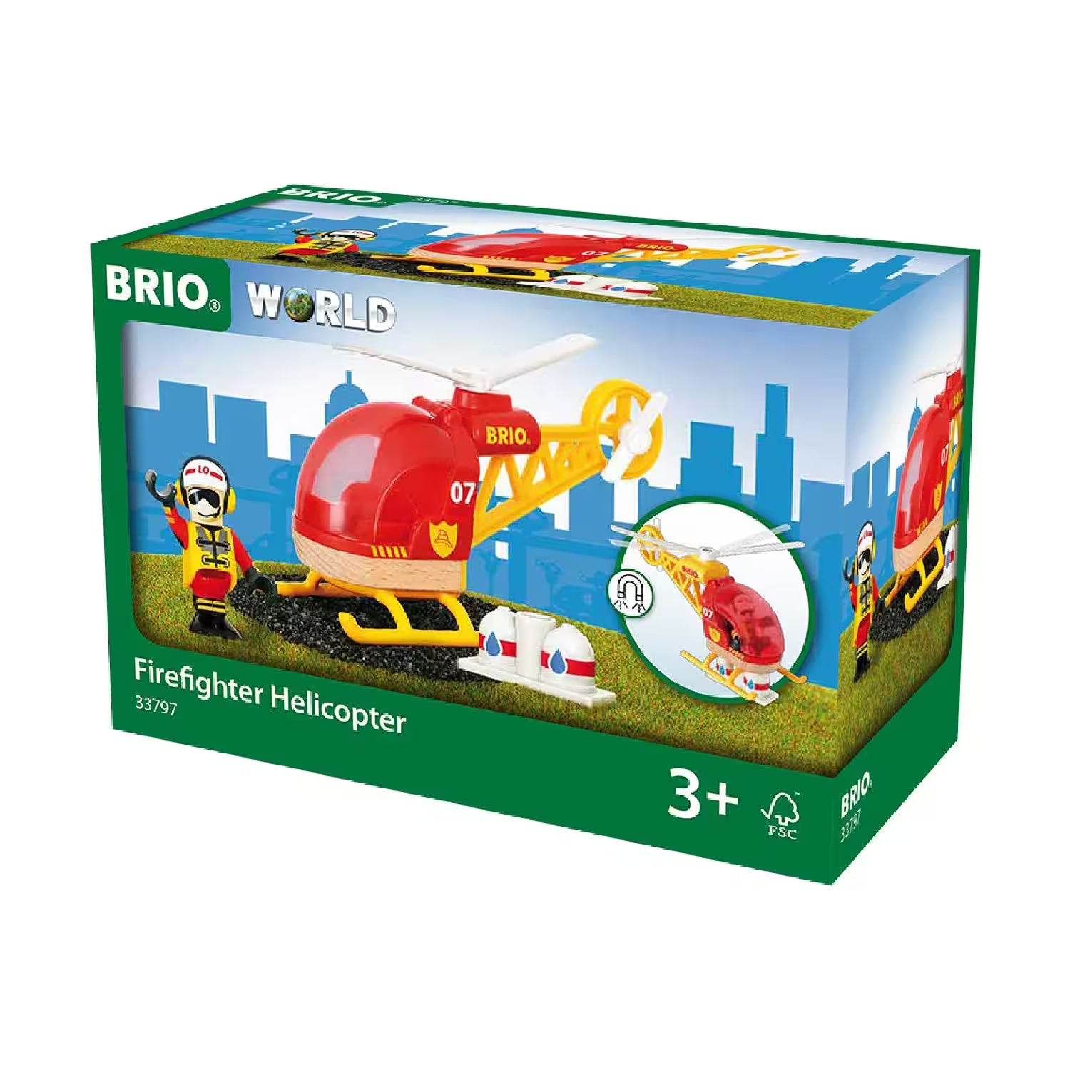 Brio- Firefighter Helicopter 3 Pieces