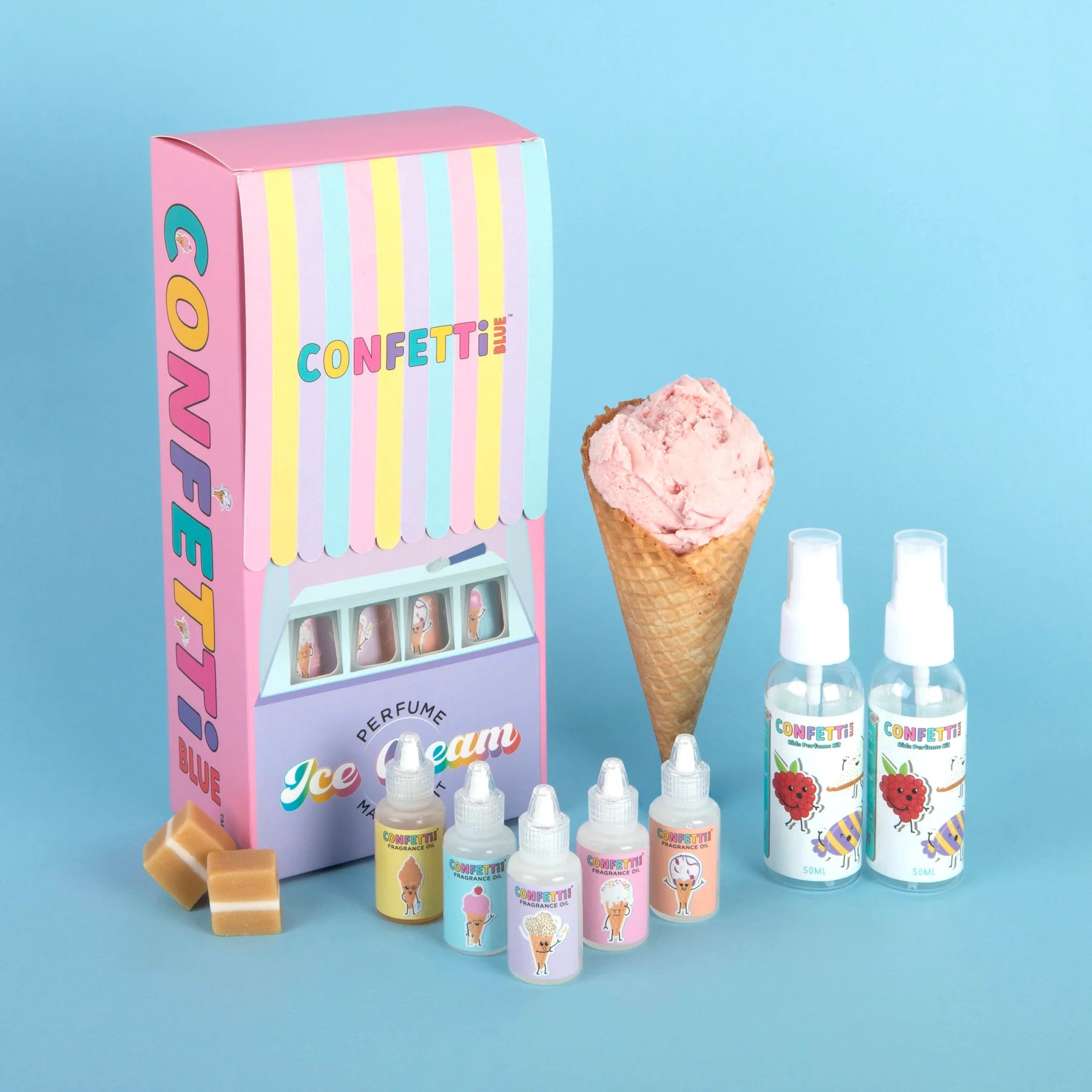 Confetti Blue- Perfume Ice Cream Making Kit