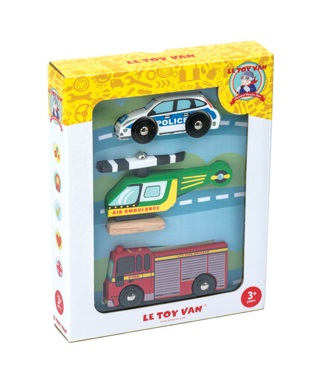 wooden emergency vehicle toys