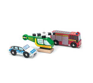 wooden emergency vehicle toys